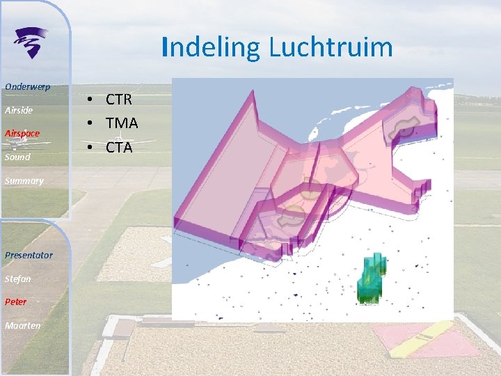 Indeling Luchtruim Onderwerp Airside Airspace Sound Summary Presentator Stefan Peter Maarten • CTR •