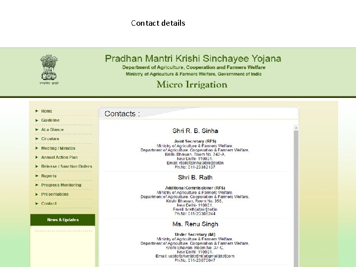 Contact details 