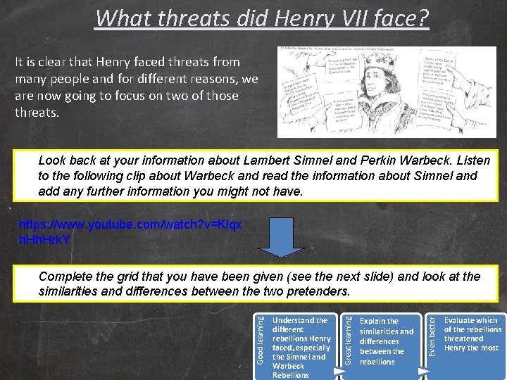 What threats did Henry VII face? It is clear that Henry faced threats from