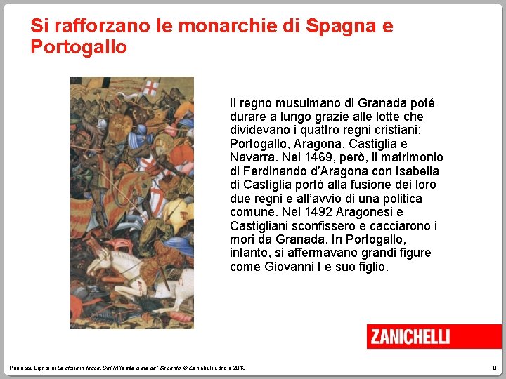Si rafforzano le monarchie di Spagna e Portogallo Il regno musulmano di Granada poté