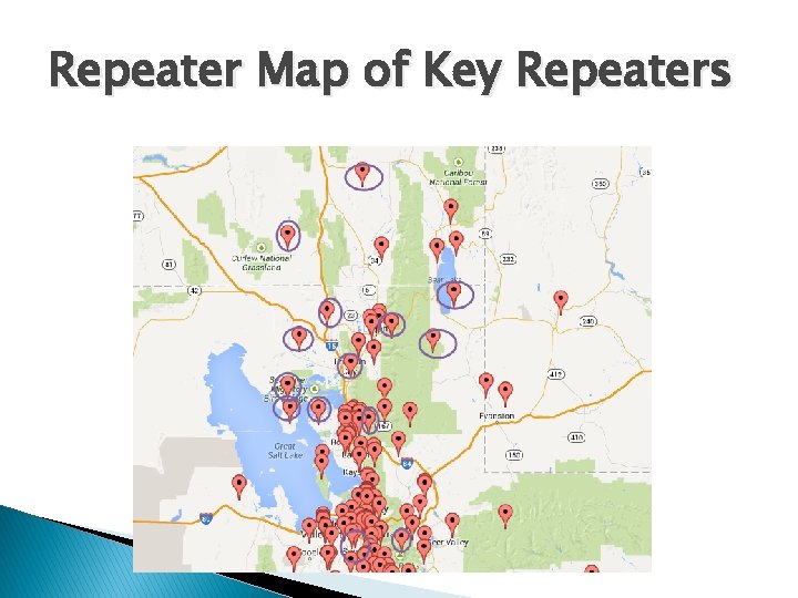 Repeater Map of Key Repeaters 