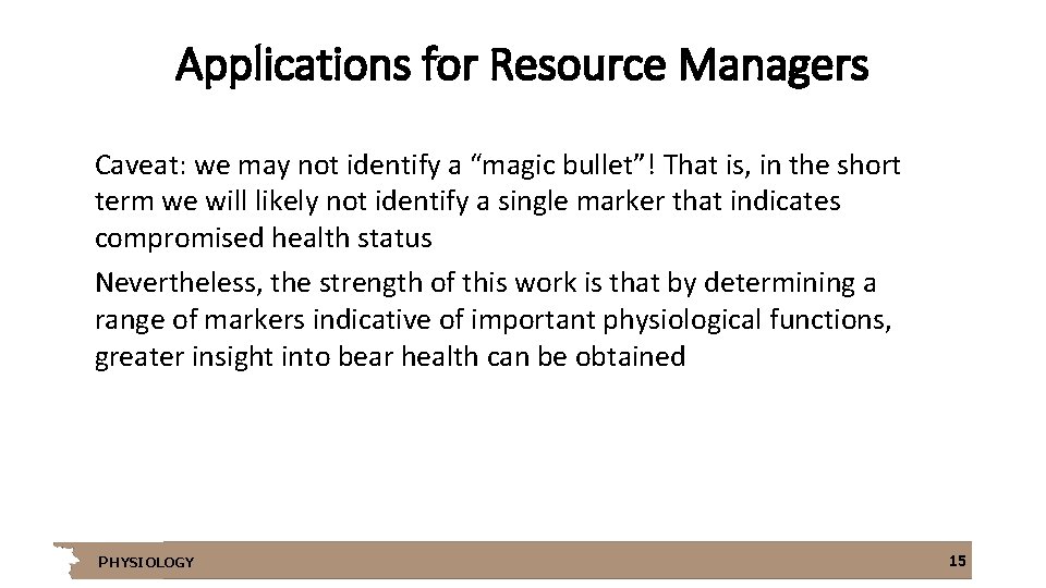 Applications for Resource Managers Caveat: we may not identify a “magic bullet”! That is,