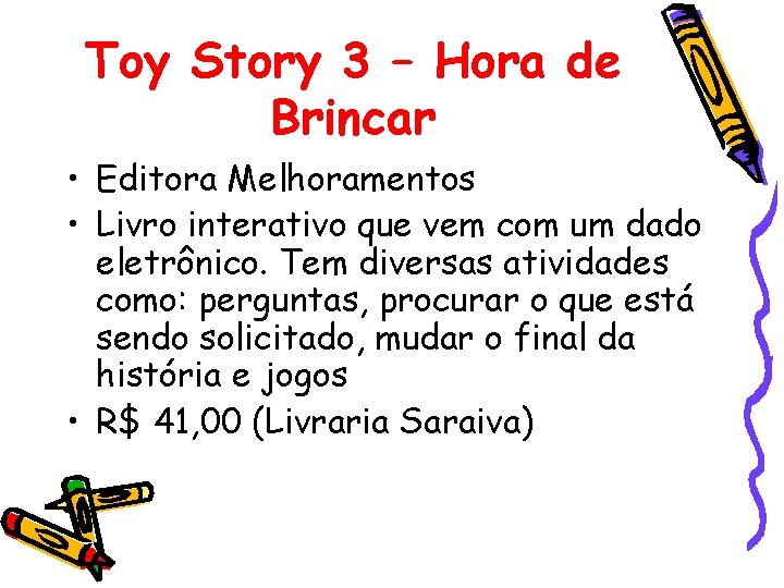 Toy Story 3 – Hora de Brincar • Editora Melhoramentos • Livro interativo que