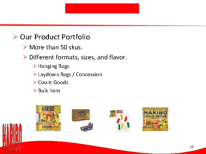 Ø Our Product Portfolio Ø More than 50 skus. Ø Different formats, sizes, and