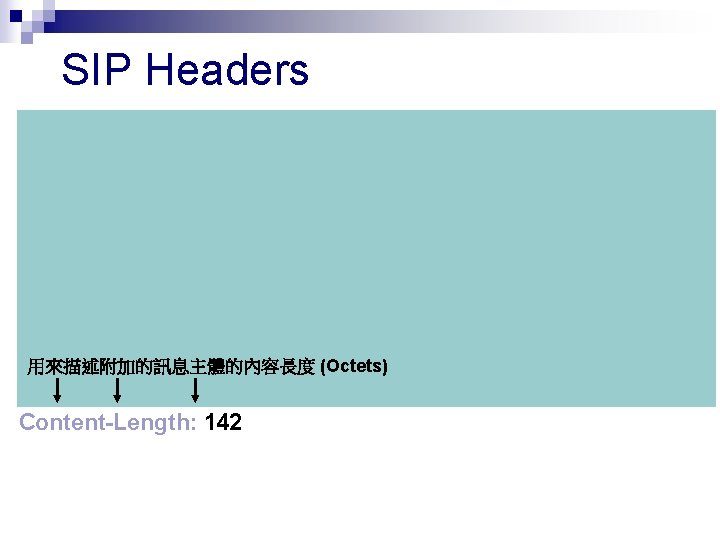 SIP Headers INVITE sip: bob@zzz. edu SIP/2. 0 Via: SIP/2. 0/UDP pc 33. yyy.