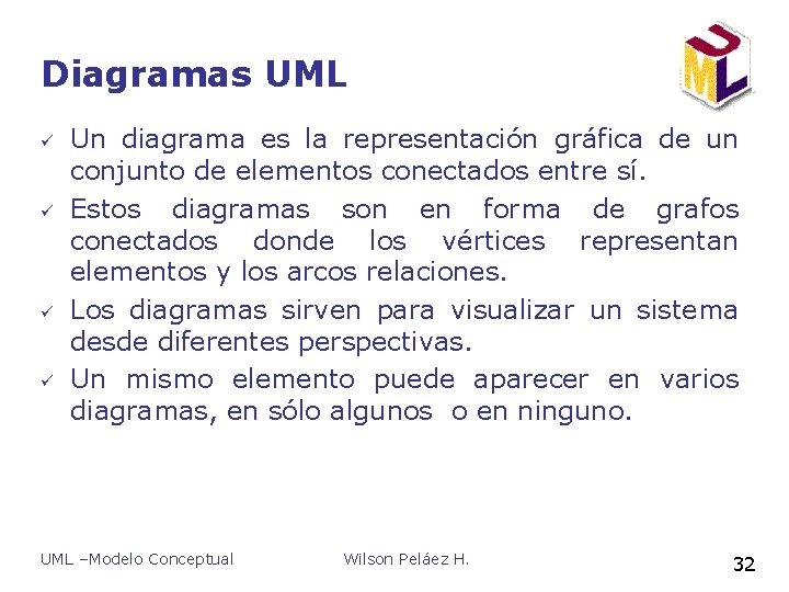 Diagramas UML ü ü Un diagrama es la representación gráfica de un conjunto de Diagramas UML ü ü Un diagrama es la representación gráfica de un conjunto de