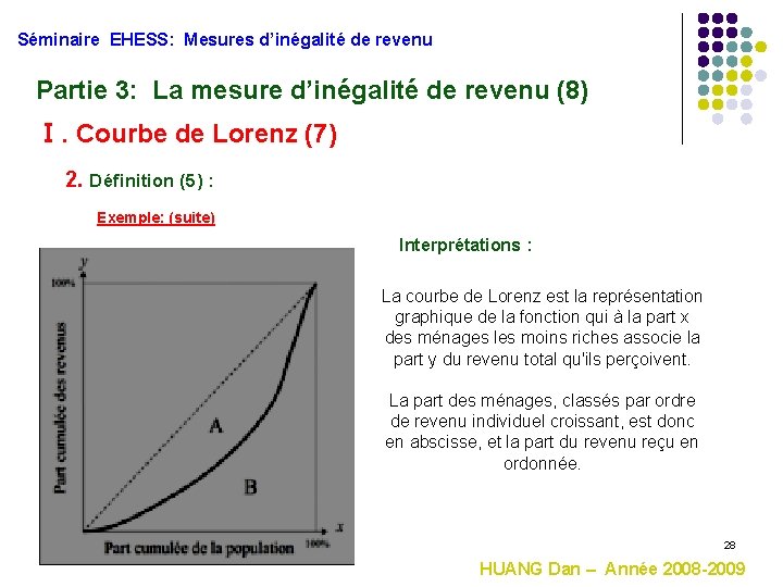 Séminaire EHESS: Mesures d’inégalité de revenu Partie 3: La mesure d’inégalité de revenu (8)