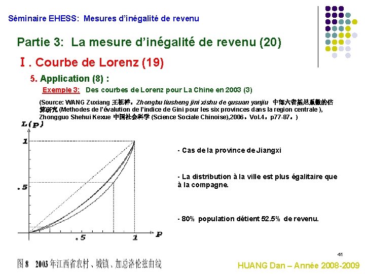 Séminaire EHESS: Mesures d’inégalité de revenu Partie 3: La mesure d’inégalité de revenu (20)