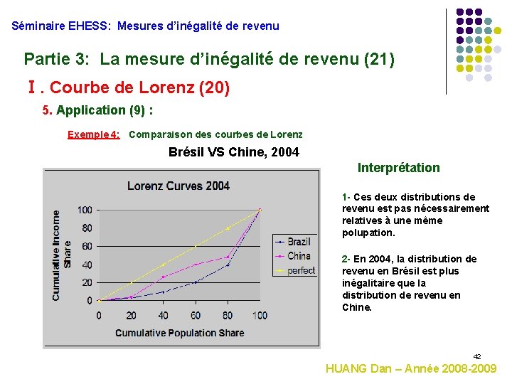 Séminaire EHESS: Mesures d’inégalité de revenu Partie 3: La mesure d’inégalité de revenu (21)