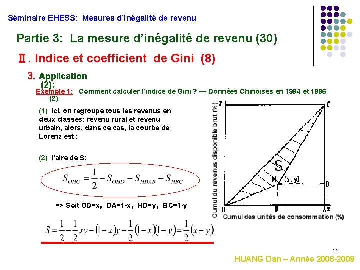 Séminaire EHESS: Mesures d’inégalité de revenu Partie 3: La mesure d’inégalité de revenu (30)