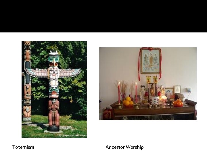 Totemism Ancestor Worship 