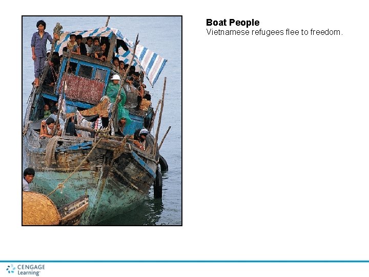 Boat People Vietnamese refugees flee to freedom. Boat People Vietnamese refugees flee to freedom.