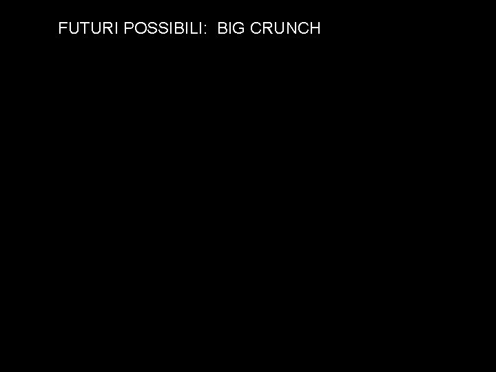 FUTURI POSSIBILI: BIG CRUNCH FUTURI POSSIBILI: BIG CRUNCH