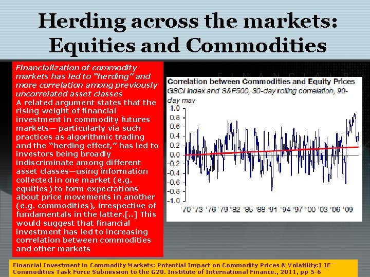 Herding across the markets: Equities and Commodities Financialization of commodity markets has led to