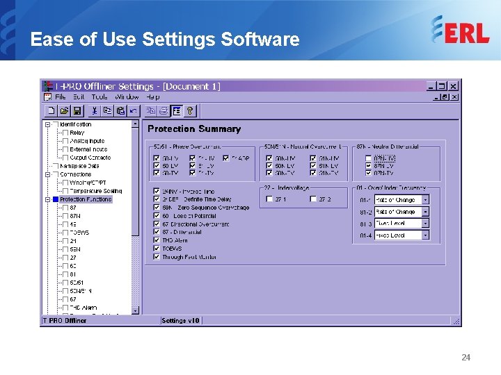 Ease of Use Settings Software 24 