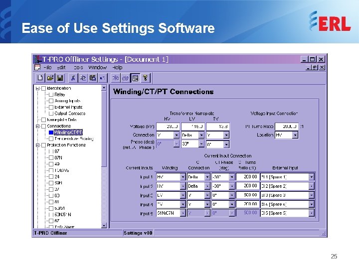 Ease of Use Settings Software 25 