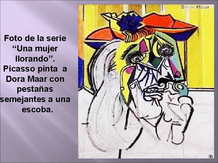 Foto de la serie “Una mujer llorando”. Picasso pinta a Dora Maar con pestañas