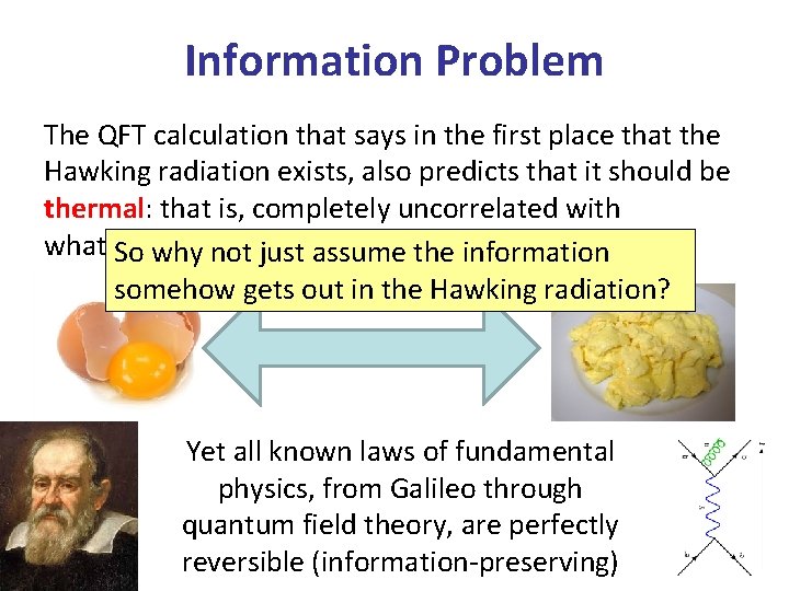 Information Problem The QFT calculation that says in the first place that the Hawking