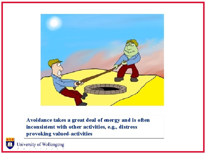 Avoidance takes a great deal of energy and is often inconsistent with other activities,