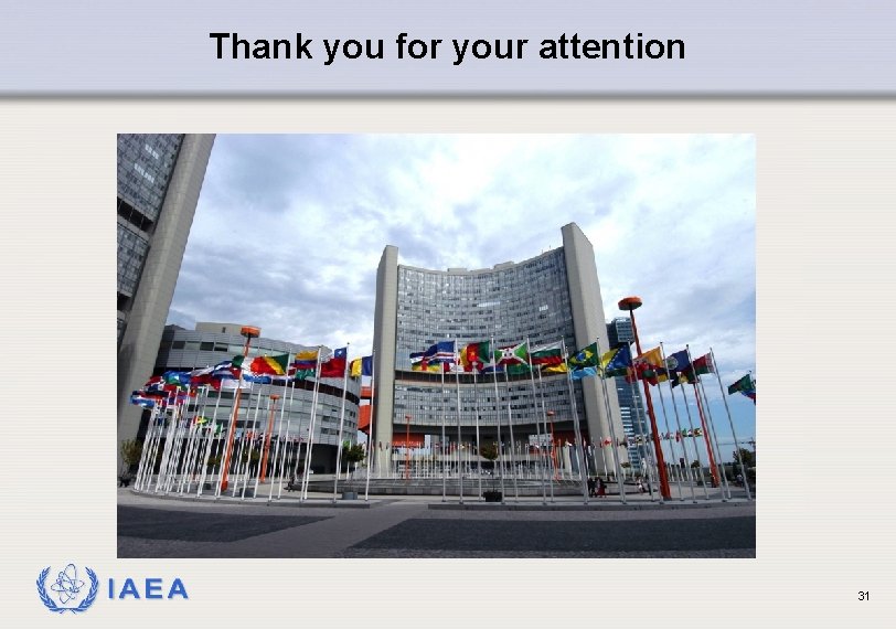 Thank you for your attention IAEA 31 