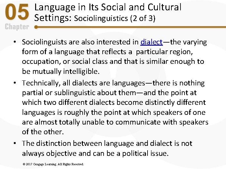 Language in Its Social and Cultural Settings: Sociolinguistics (2 of 3) • Sociolinguists are Language in Its Social and Cultural Settings: Sociolinguistics (2 of 3) • Sociolinguists are