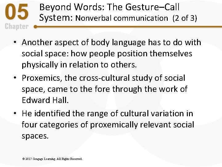 Beyond Words: The Gesture–Call System: Nonverbal communication (2 of 3) • Another aspect of Beyond Words: The Gesture–Call System: Nonverbal communication (2 of 3) • Another aspect of