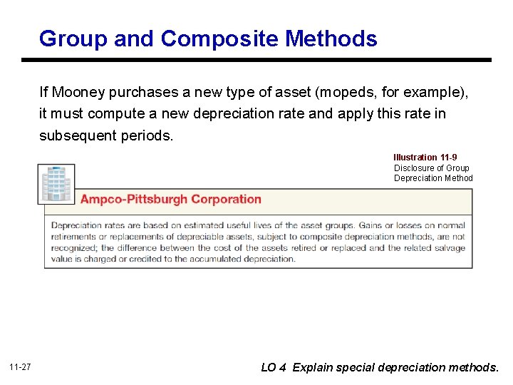Group and Composite Methods If Mooney purchases a new type of asset (mopeds, for