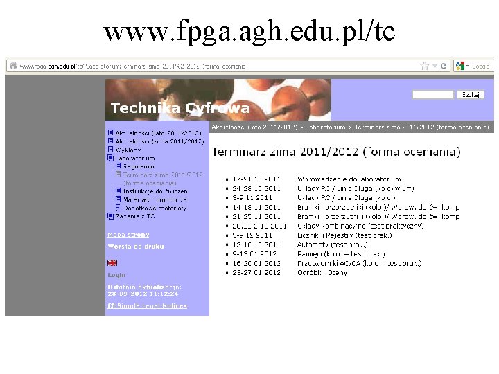 www. fpga. agh. edu. pl/tc 