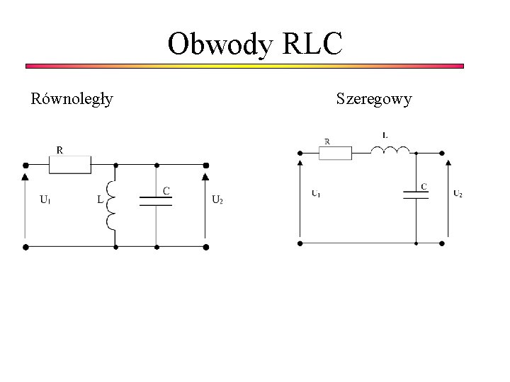 Obwody RLC Równoległy Szeregowy 