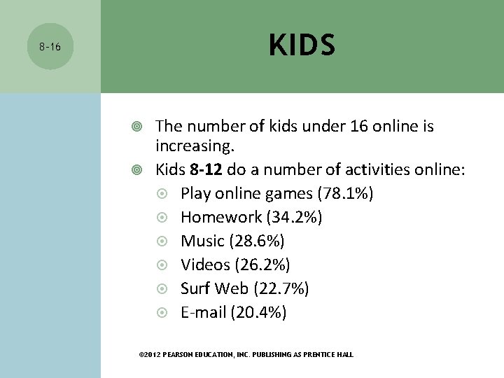 KIDS 8 -16 The number of kids under 16 online is increasing. Kids 8 KIDS 8 -16 The number of kids under 16 online is increasing. Kids 8