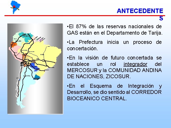 ANTECEDENTE S • El 87% de las reservas nacionales de GAS están en el