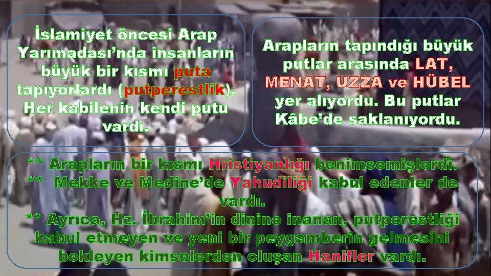 İslamiyet öncesi Arap Yarımadası’nda insanların büyük bir kısmı puta tapıyorlardı (putperestlik). Her kabilenin kendi