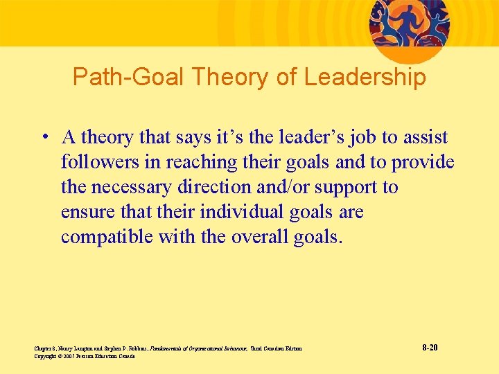 Path-Goal Theory of Leadership • A theory that says it’s the leader’s job to