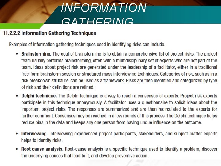 INFORMATION GATHERING 