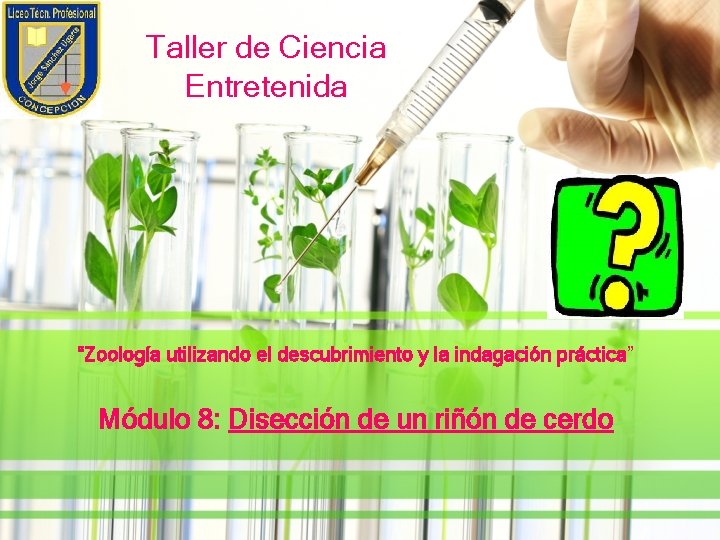 Taller de Ciencia Entretenida “Zoología utilizando el descubrimiento y la indagación práctica” Módulo 8: