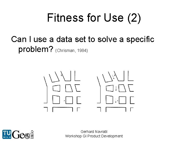 Fitness for Use (2) Can I use a data set to solve a specific