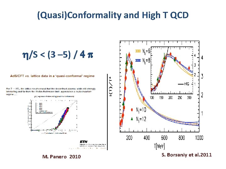 (Quasi)Conformality and High T QCD h/S < (3 – 5) / 4 p M.