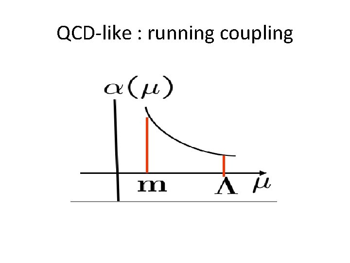 QCD-like : running coupling 