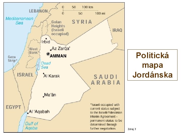 Politická mapa Jordánska Zdroj 3 