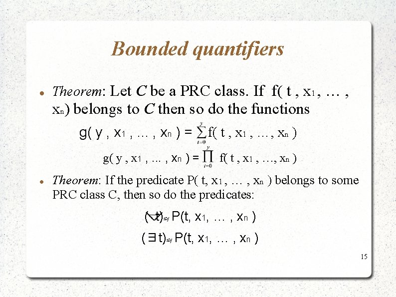 Primitive Recursive Functions Chapter 3 1 Preliminaries Partial