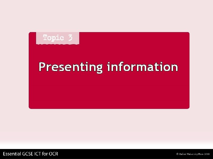 Presenting information 