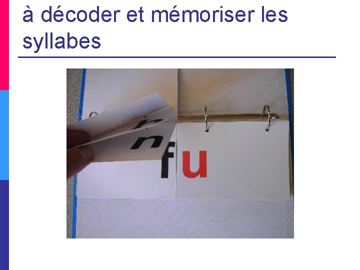 à décoder et mémoriser les syllabes 