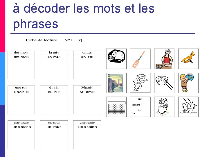 à décoder les mots et les phrases 