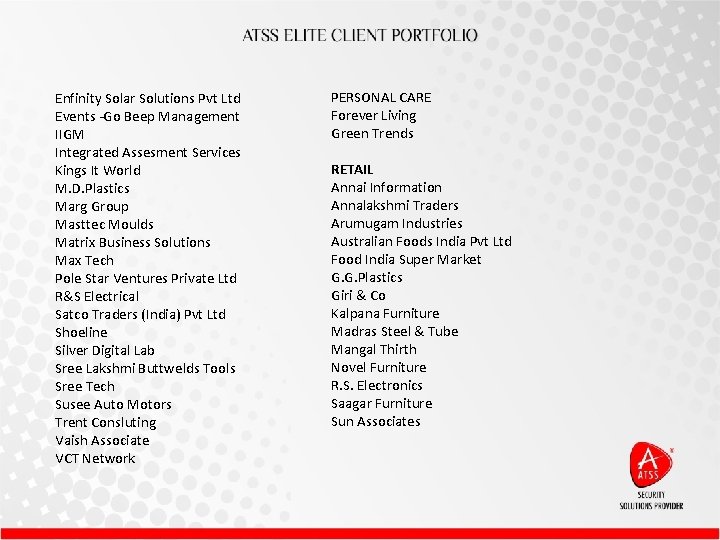 Enfinity Solar Solutions Pvt Ltd Events -Go Beep Management IIGM Integrated Assesment Services Kings