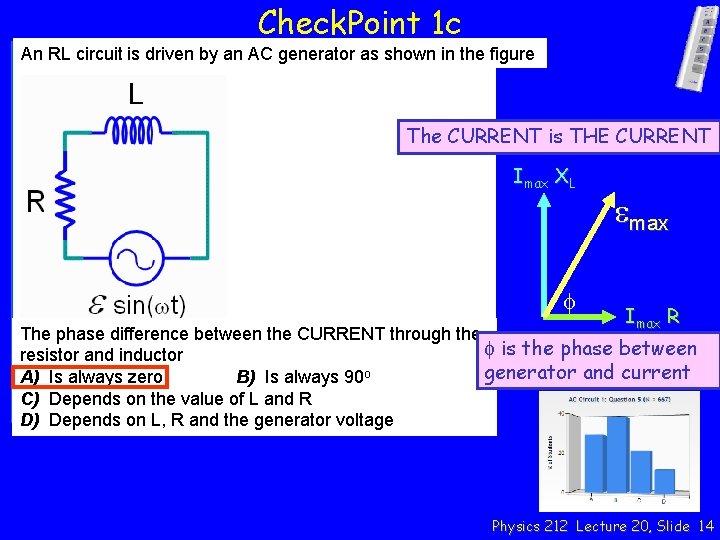 Check. Point 1 c An RL circuit is driven by an AC generator as