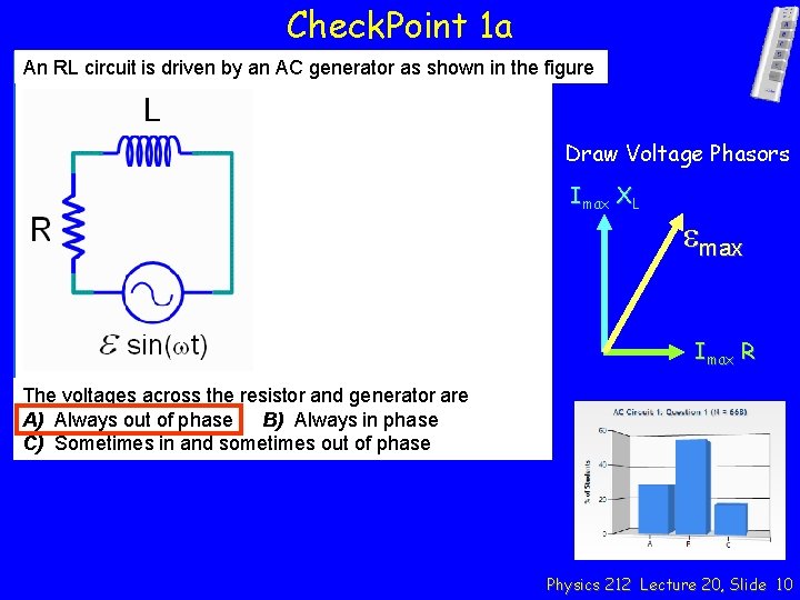 Check. Point 1 a An RL circuit is driven by an AC generator as