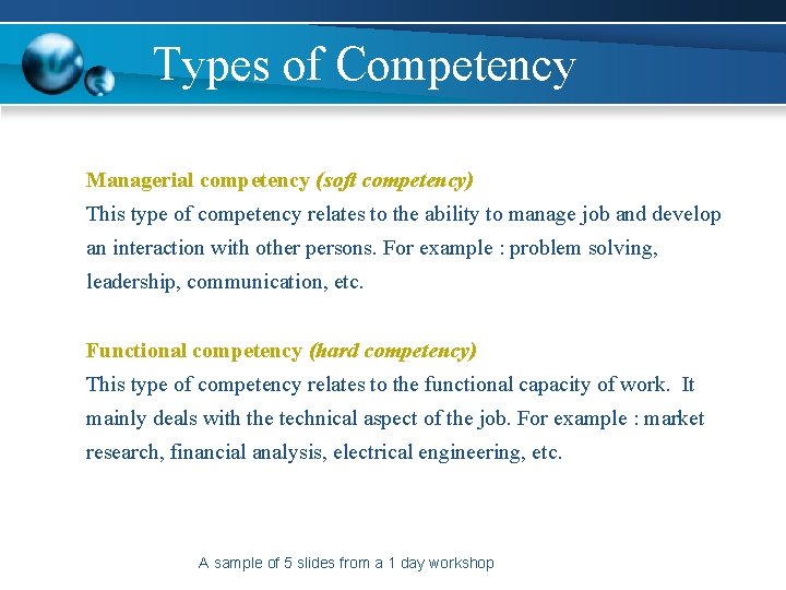 Competency F Introduction to Competency Frameworks Facilitated by Marion Parris