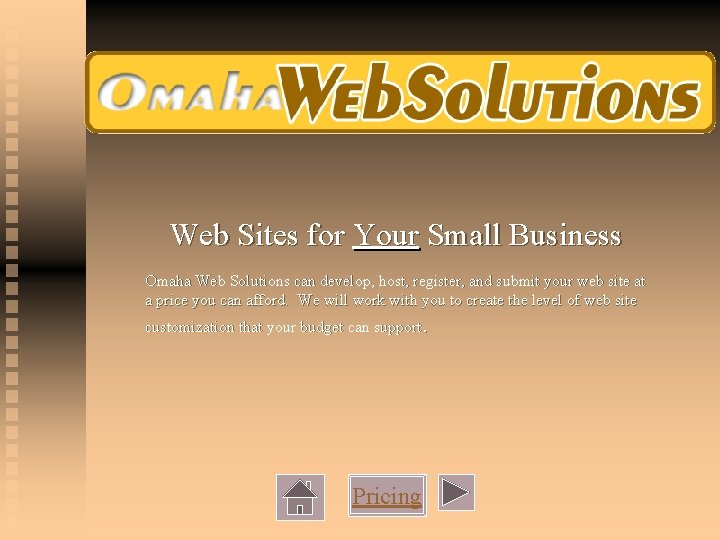 Web Sites for Your Small Business Omaha Web Solutions can develop, host, register, and