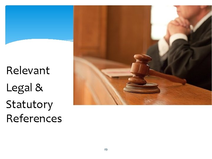 Relevant Legal & Statutory References 23 