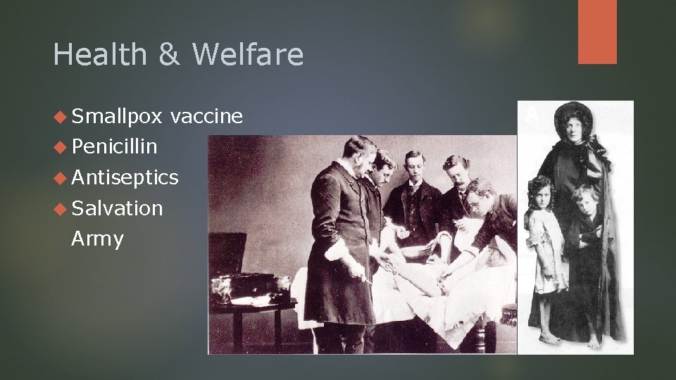Health & Welfare Smallpox vaccine Penicillin Antiseptics Salvation Army 